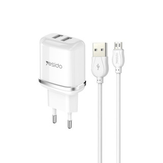 شارژر دیواری یسیدو مدل YC26 به همراه کابل تبدیل microUSB