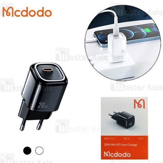 مینی شارژر دیواری تایپ سی 20 وات مک دودو Mcdodo Ice Series 20W Mini PD Charger (US plug)