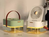 پنکه رومیزی مرطوب کننده هوا و چراغ خواب رومیزی اکیوز مدل Desktop Fan Night Light Humidifying Fan 2.5L Q7