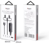 کابل 3 سر Lightning، تایپسی، میکرو به Hdmi یسیدو سری 4k مدل HM05 طول 1.8 متر