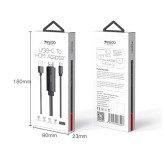 کابل تبدیل USB-C به HDMI / USB یسیدو مدل HM03 طول 1.8 متر