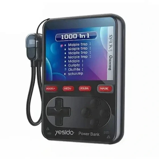 کنسول بازی رترو 2 در 1 و پاوربانک 10000 هزار یسیدو مدل Yesido YP87 Gaming power bank