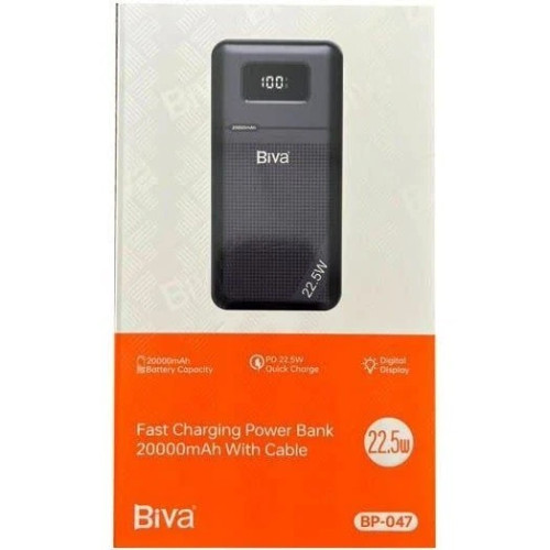 پاوربانک 22.5 وات بیوا مدل BP-047 ظرفیت 20000 میلی آمپر ساعت