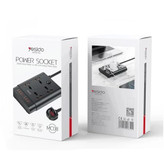 چندراهی برق یسیدو مدل MC08 با ۴ پریز و ۶ پورت USB طول سیم ۳ متر